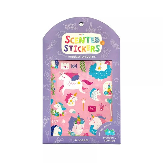 OOLY Magical Unicorns Scented Sticker Sheets, 6ct.